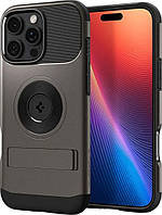 Оригінальний протиударний чохол Spigen Slim Armor (MagFit) MagSafe для iPhone 16 Pro Max Gunmetal ACS08033