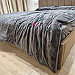 Велюрова постільна білизна Моніка з простинею на резинці Євро Графітовий, фото 7