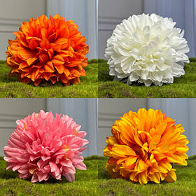 D077 Хризантема штучна голівка d=13 cm. h=8 cm 12 штук/упаковка