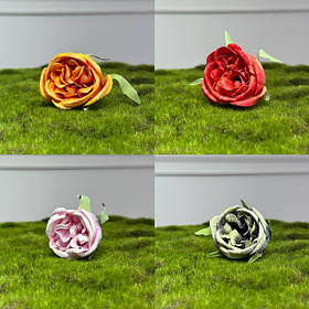 Троянда голівка латексна штучна |Д-5 см | 25 шт. в упаковці