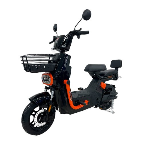 Велосипед з електромотором SPARK TOUR 14» 60V/500W/20Ah Чорний з помаранчевим, фото 1