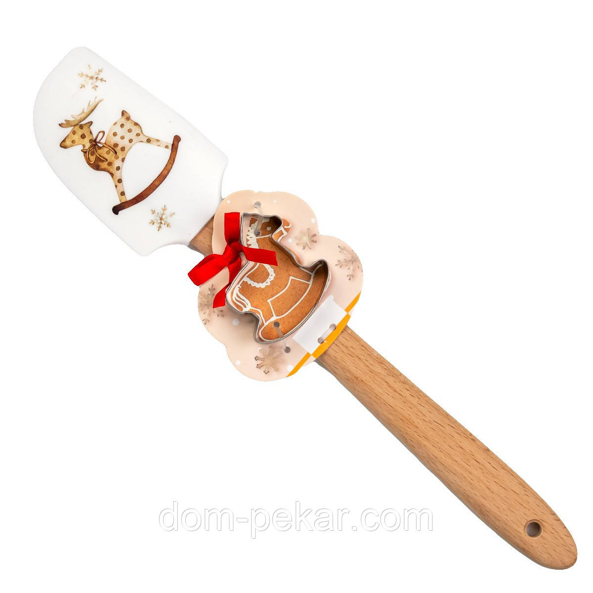 Лопатка силіконова + формочка для печива Олень