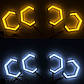 LR-5 BMW LED Angel Eyes L 4 штуки комплект кілець підсвітки лінз 2,5-3 дюйма, фото 3