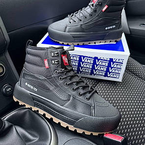 Кеди чоловічі чорні зимові Vans Old Skool MTE 1 Gore Tex HI Black Winter Fur (23337)