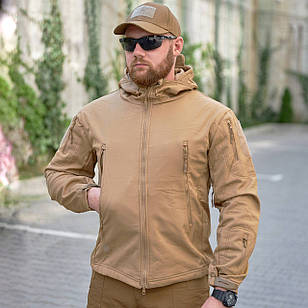 🔥 Куртка Soft Shell "ESDY 105" - Койот (непромокаємий куртка, тактична, поліцейська)