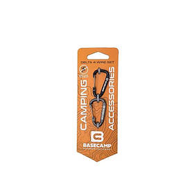Набір алюмінієвих сервісних карабінів Base Camp Delta 4 Wire Set 2, 2 шт, Black/Grey