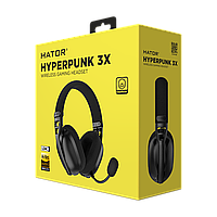 Гарнітура бездротова USB + Bluetooth 5.4 HATOR Hyperpunk 3X Hi-Res (ESH14) wireless black чорний