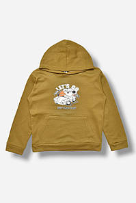 Світшот дитячий для хлопчика на флісі кольору хакі 206009P