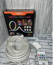 Розумна Гнучка LED Neon RGB Неонова Стрічка-Шланг (10 метрів) з Керуванням через Bluetooth, застосунок і Пульт ДК від USB iC227, фото 1