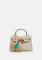 Hermès Kelly Mini 19 Bag in Milk  Epsom Leather with Gold Hardware