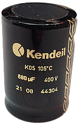 680mkf - 400v  K05 35*50  Kendeil, 105°C конденсатор електролітичний (Snap-In) 5.000 H