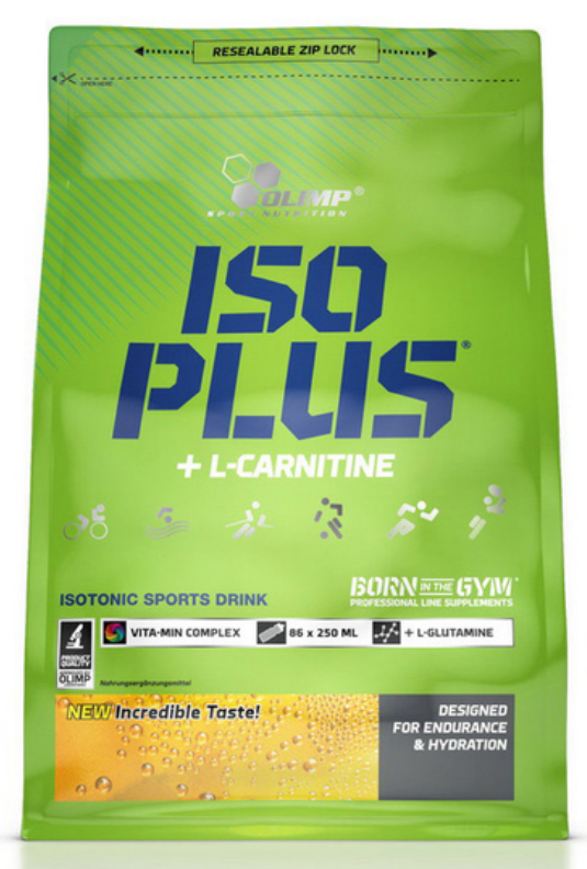 Ізотонік OLIMP Iso Plus + L-Carnitine 1,5 кг апельсин