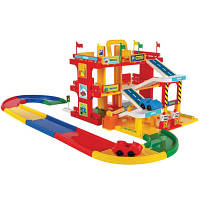 Ігровий набір трирівневий гараж із ліфтом і пандусом для дітей від 3 років із машинками та дорогою SPICY