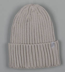 Кашемірова одинарна шапка з відворотом (240501), Сірий