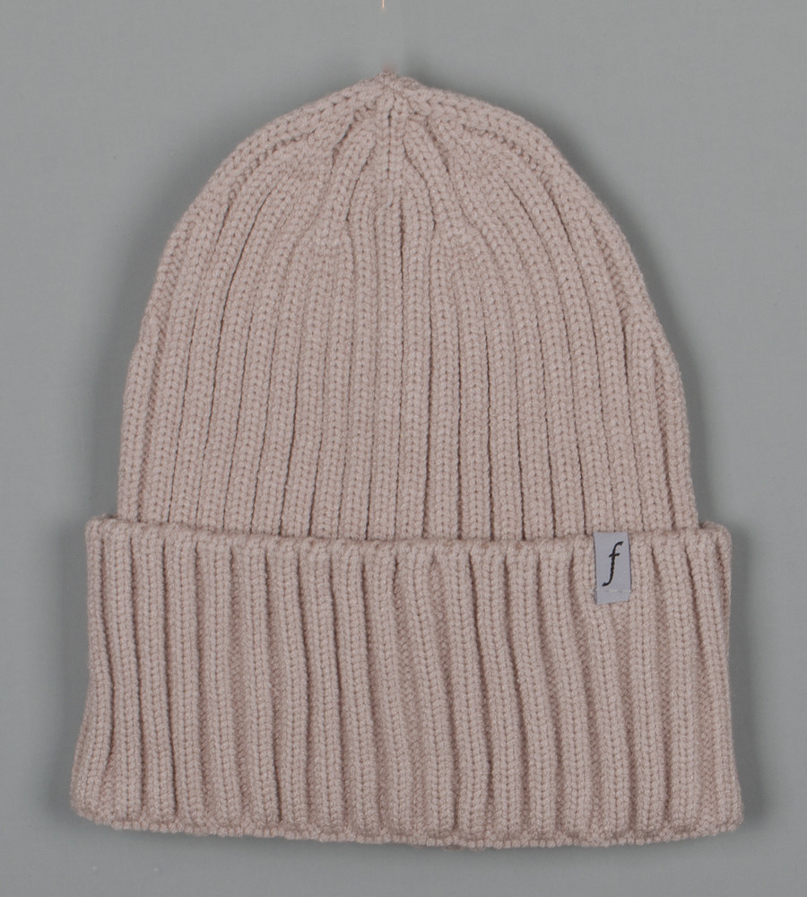 Кашемірова одинарна шапка з відворотом (240501), Бежевий, фото 1