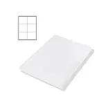 Етикетки самоклеючі 105×99 мм - 6 шт. на листі А4 (100 арк.)/600 шт. Папір самоклеючий для Нової пошти, фото 2