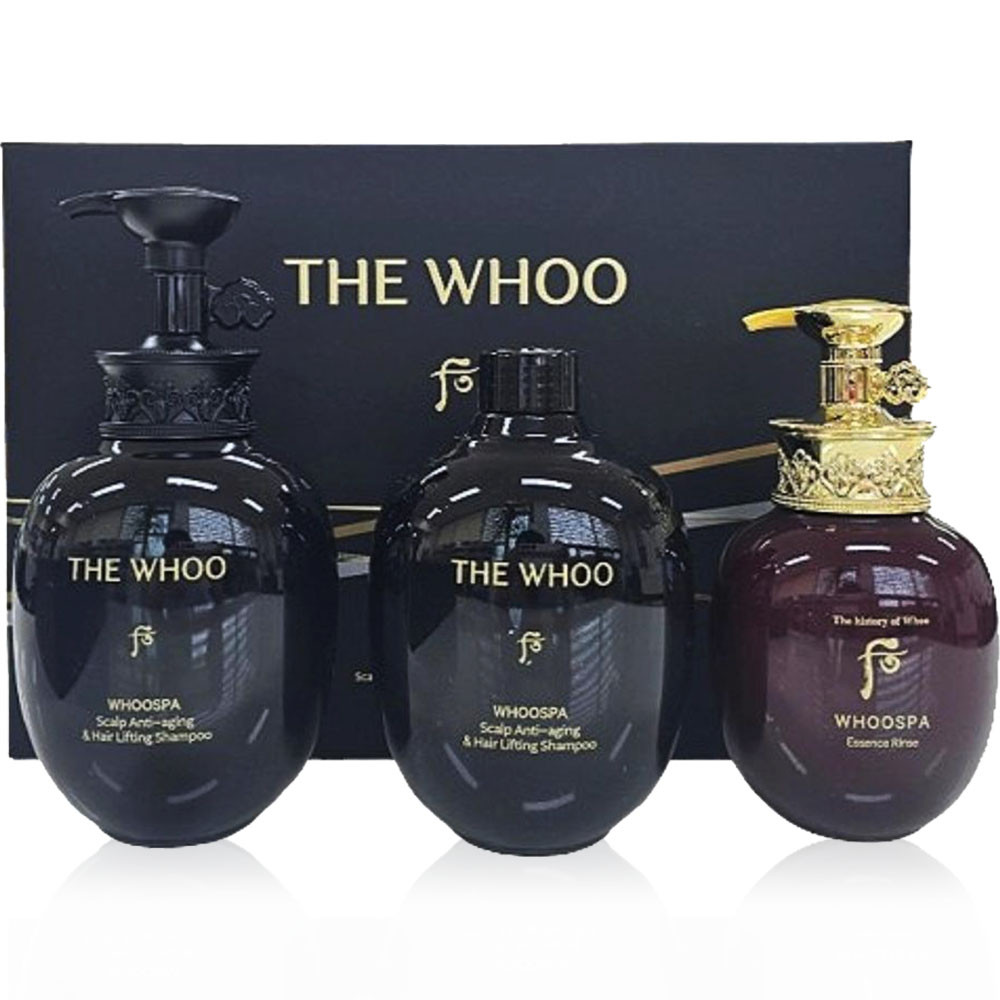 Антивіковий SPA-шампунь для зміцнення волосся та ліфтингу шкіри голови в наборі WHOOSPA Scalp Anti-aging & Hair Lifting Shampoo, фото 1