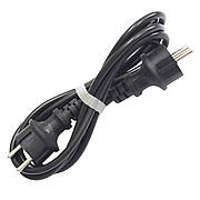 Шнур для підключення генератора, подовжувач із двома литими вилками 1 м ГОСТ 2х1,5мм² (3680Вт, 16А, 250В)