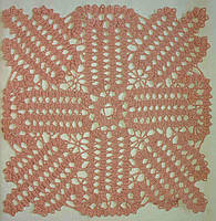 Серветка квадратна в техніці брюгських мережив