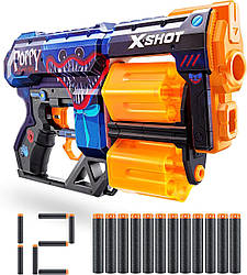 Бластер XSHOT Skins Dread Poppy Playtime - Jumpscare (12 Darts) by ZURU 36651