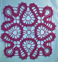 Серветка квадратна в техніці брюгських мережив