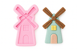 Молд силікон Млин 105 на 60 мм рожевий