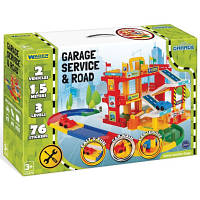 Ігровий набір гараж з дорогою для дітей трьохрівневий з ліфтом і пандусом для захоплюючих ігор.