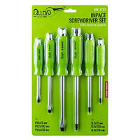 Набір викруток 6 шліцевих та хрестоподібних для майстрів ударних для ремонту та монтажу.