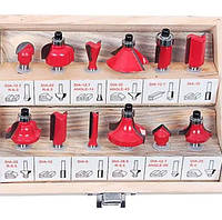 Фрези для дерева 12 шт хвостовик 8 мм для столярних робіт виготовлення меблів декоративних елементів