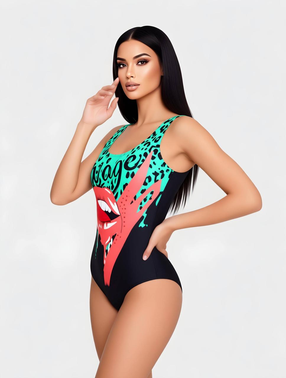 Злитий купальник Z.Five 55631 зелений 42 44 46 48 50 розмір