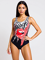 ОПТ Чорний купальник для пляжу та басейну Z.Five 55631 чорний-білий на 42 44 46 48 50 розмір, фото 3