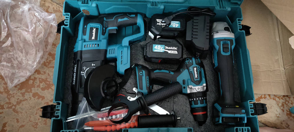 Безщітковий акумуляторний набір Makita 3в1 48V Шуруповерт DHP485BL+перфоратор DHR330Z+Болгарка DGA554ZL ck - фото покупців 1