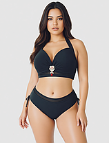 ОПТ Жіночий купальник для великої груди Sisianna 5152 чорний на укр 48 50 52 54 56 розмір, фото 3