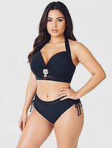 ОПТ Жіночий купальник для великої груди Sisianna 5152 чорний на укр 48 50 52 54 56 розмір, фото 4