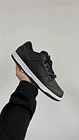Зимові чорні чоловічі шкіряні кросівки Nike SB Dunk Black Fur кросівки Найк СБ Данк на хутрі