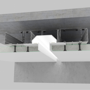 Профіль тіньового шва роздільний з LED-підсвіткою  PCT-22 білий