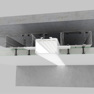 Профіль тіньового шва роздільний PCT-40 білий