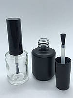 Флакон порожній скляний з пензликом (в асортименті), 15 мл