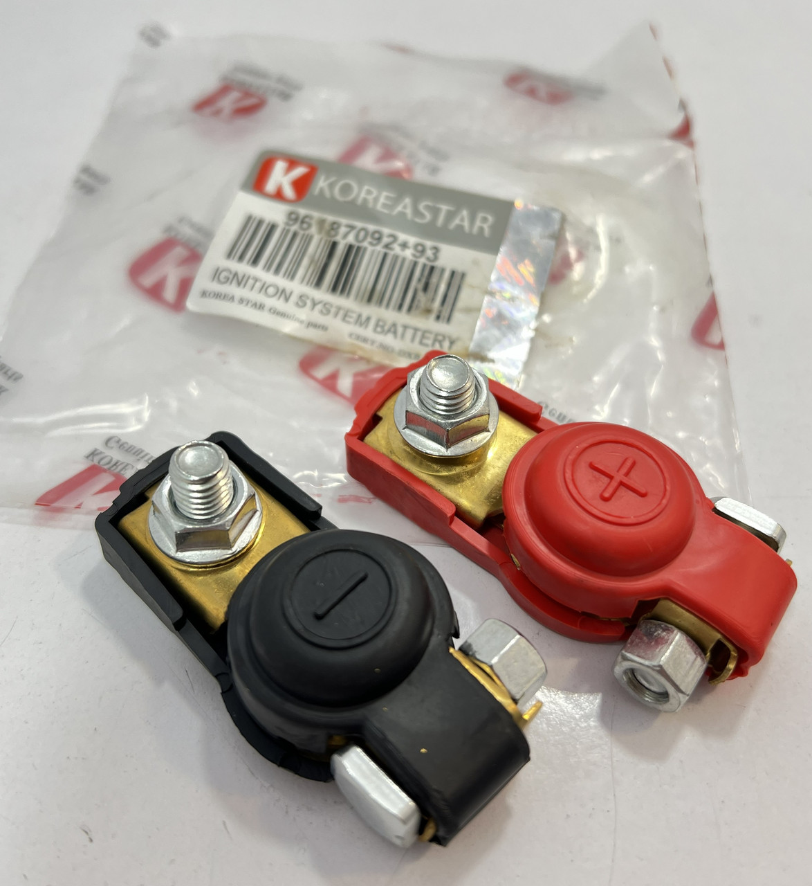 Клема акумулятора комплект (плюс і мінус) МІДНА Корея, фото 1