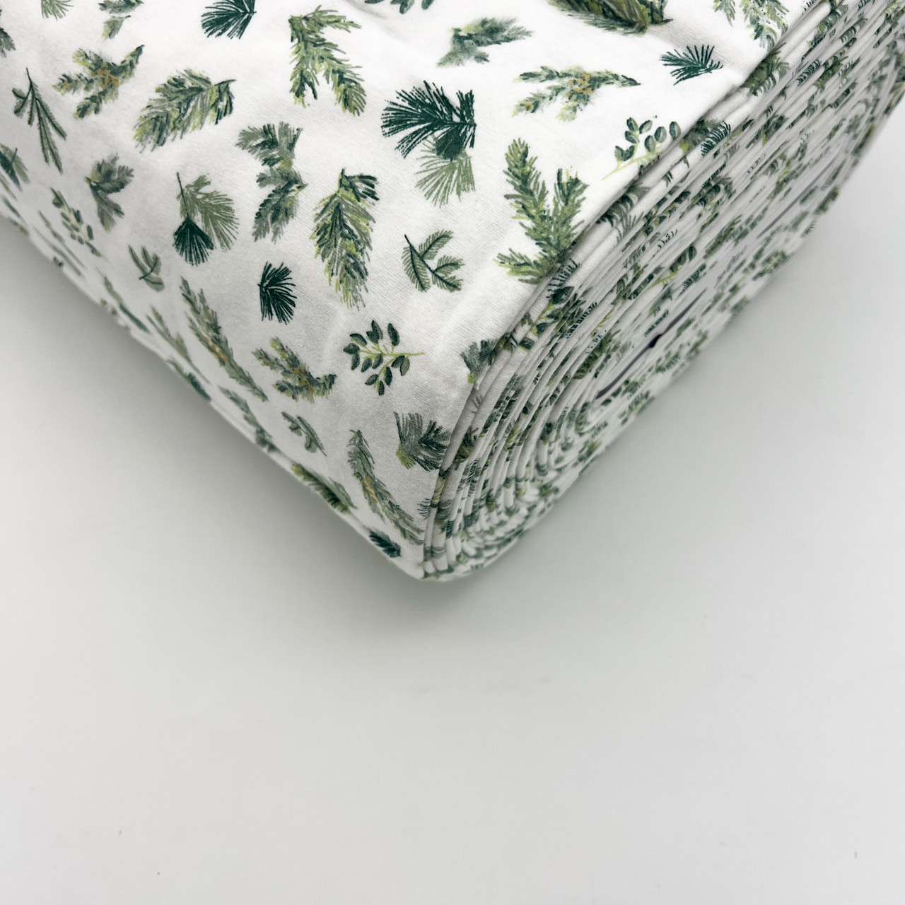 Фланель "Хвойні гілки, зелені, дрібні" 240 см, фото 1