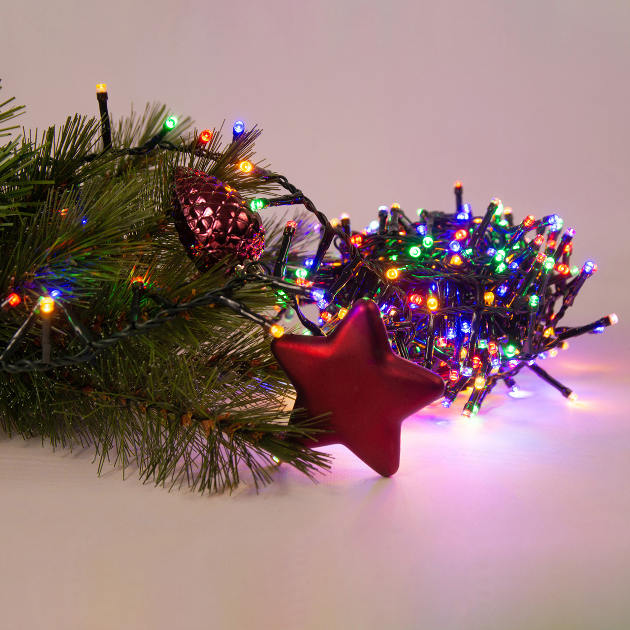 Гірлянда електрична Chomik, 200 LED, 10м, мультиколор, від мережі