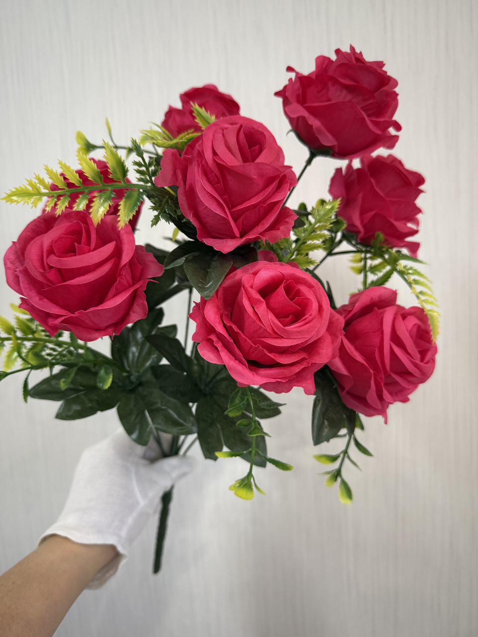 Штучні троянди . Букет штучних троянд на 9 бутонів ( 50 см ), фото 1