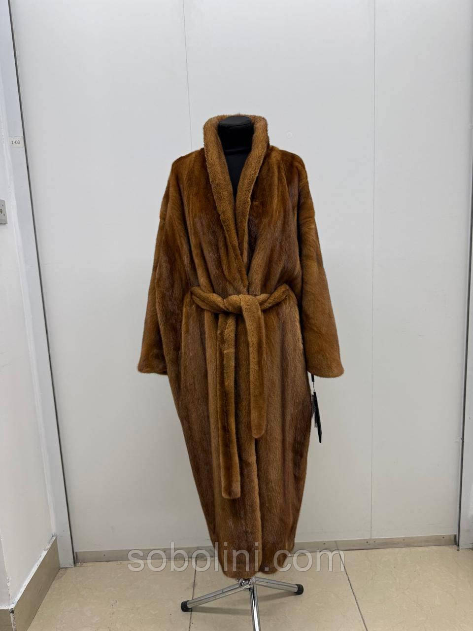 Шубка довга з хутра норочки, фото 1
