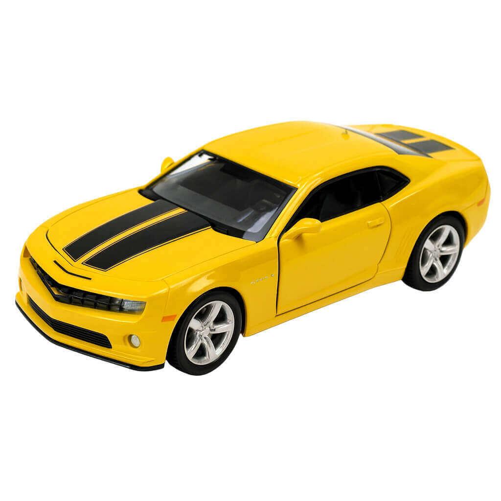 Машинка Автопром Chevrolet Camaro SS 1:32 жовта — металева інерційна з підсвіткою та звуком, арт. 68335-1, фото 1