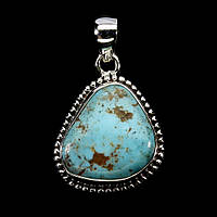 Підвіска. Натуральна бірюза. Срібло 925.