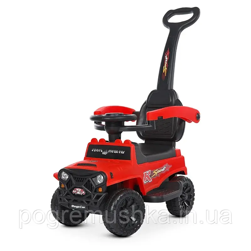 Каталка-толокар M 4845-3 з батьківською ручкою, музикою, світлом, підтримкою MP3/USB/TF