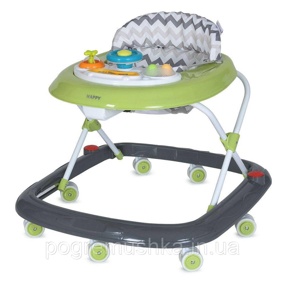 Ходунки дитячі El Camino Happy ME 1049 Lemon Green з музикою, світлом та регулюванням висоти