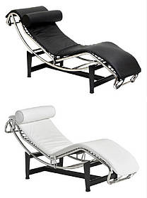 Шезлонг LECOR Le Corbusier — дизайнерський релакс-лежак на металевій базі