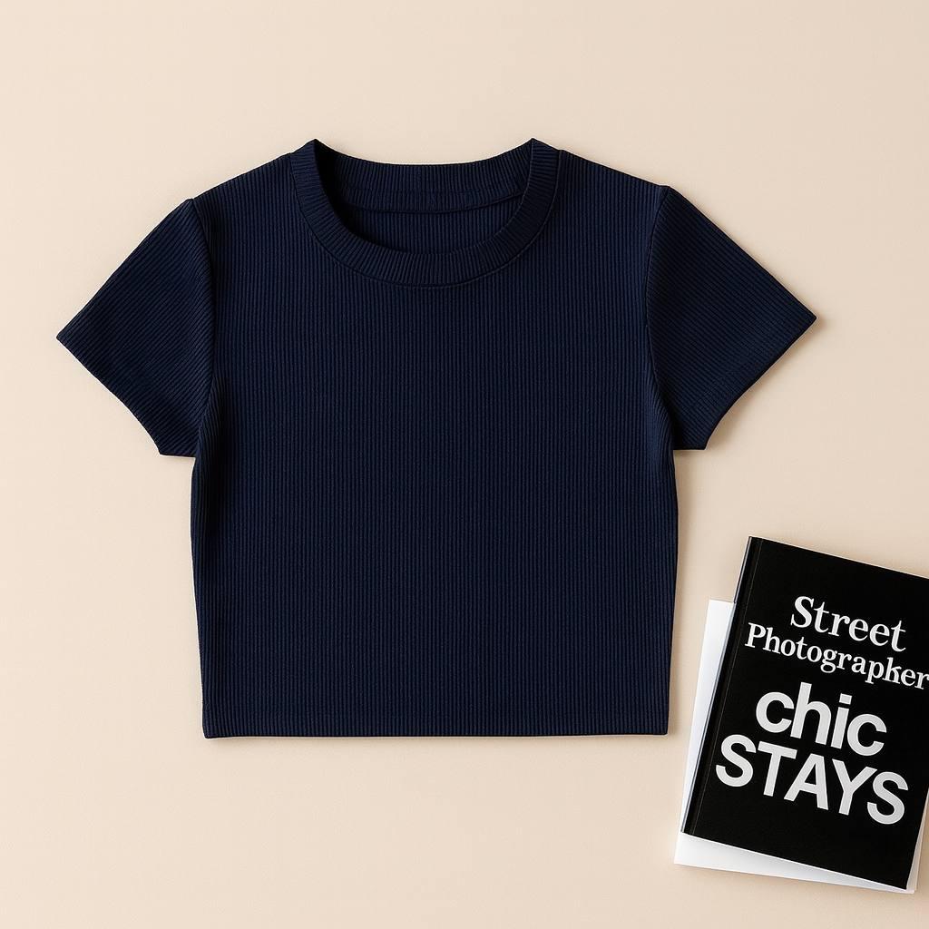 Жіночий топ у рубчик розмір S