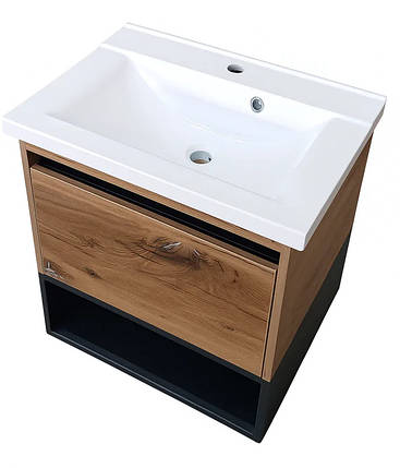 Тумба підвісна Аккерман з умивальником Quanto 60см, фото 1
